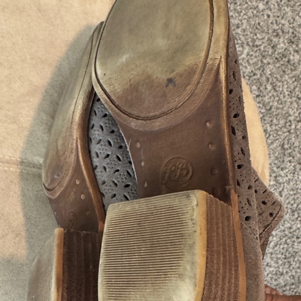 Lucky Brand Perforated Suede Ankle Booties - Taupe - Picture 5 of 5